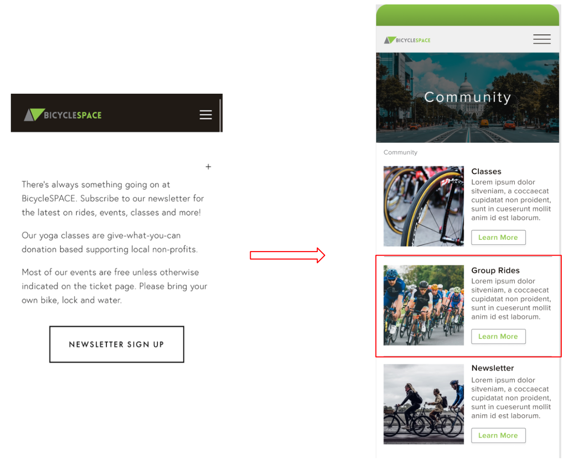 Community page