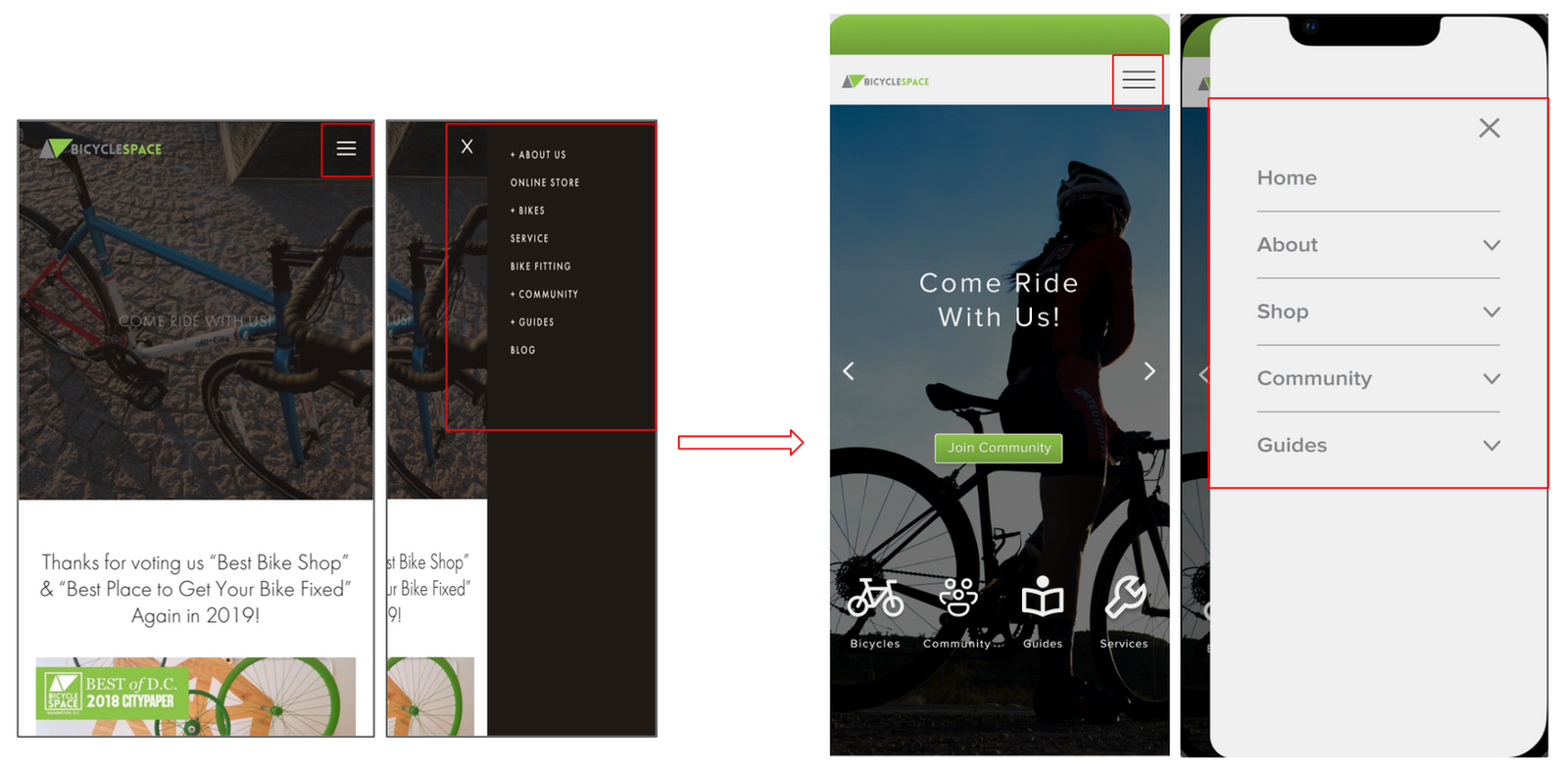 Sidebar navigation